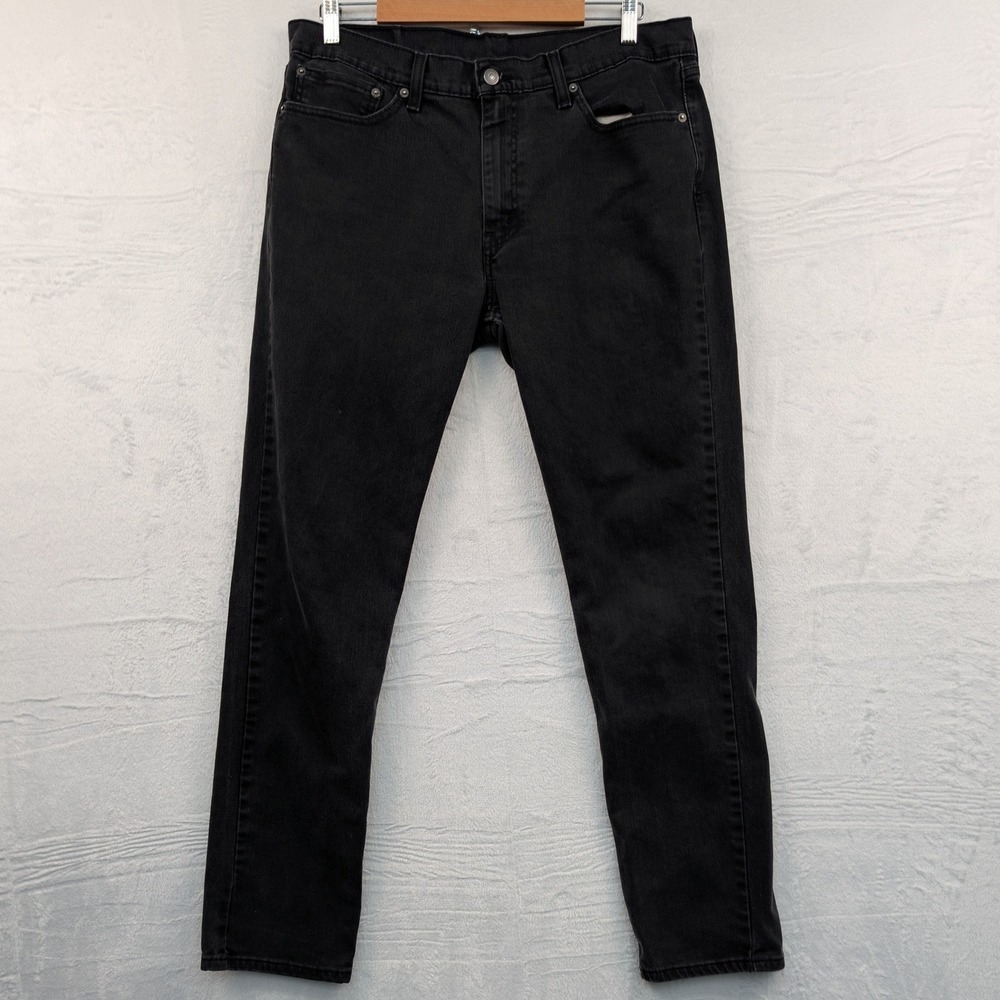 Levi's 511 Jeans Mens 38x33 Black Faded Slim Straight Stretch Tapered Red Tab